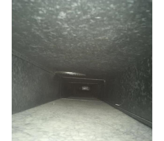 A cleaned out air duct